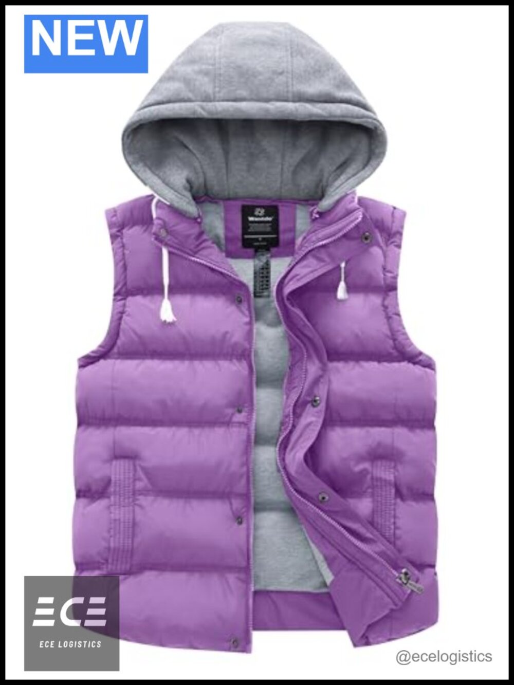 Women's Quilted Puffer Vest Warm Winter Vest with Hood